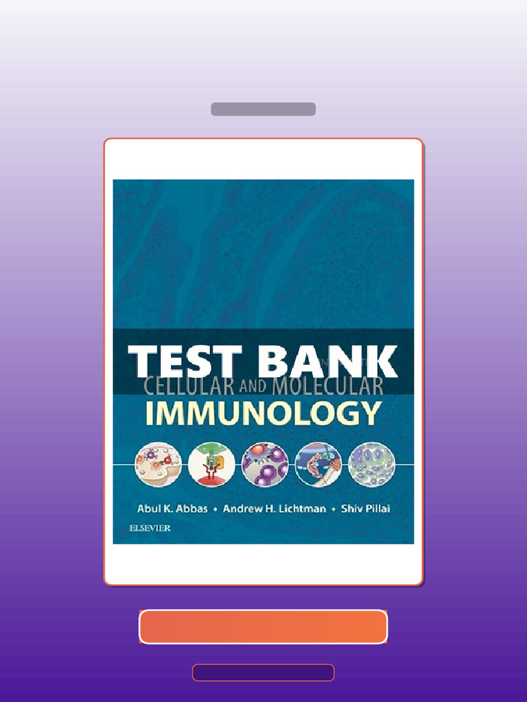 Cellular and Molecular Immunology 9th Edition Abbas E-book Testbank ...