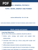 Form 3 Physics: Work, Energy, Power Notes | PDF | Potential Energy | Watt