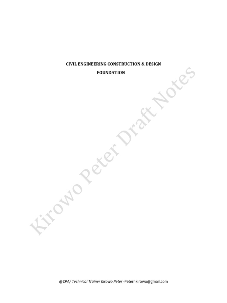 Foundation Notes 08092024 | PDF | Foundation (Engineering) | Civil ...