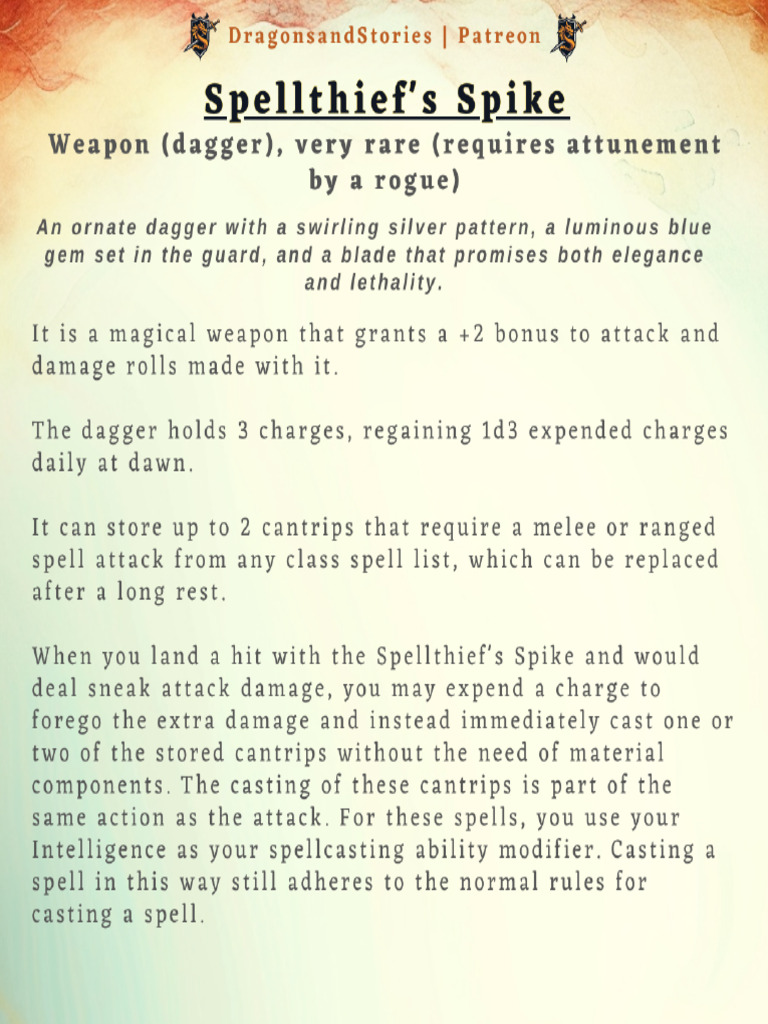 Spelltheif's Spike | PDF