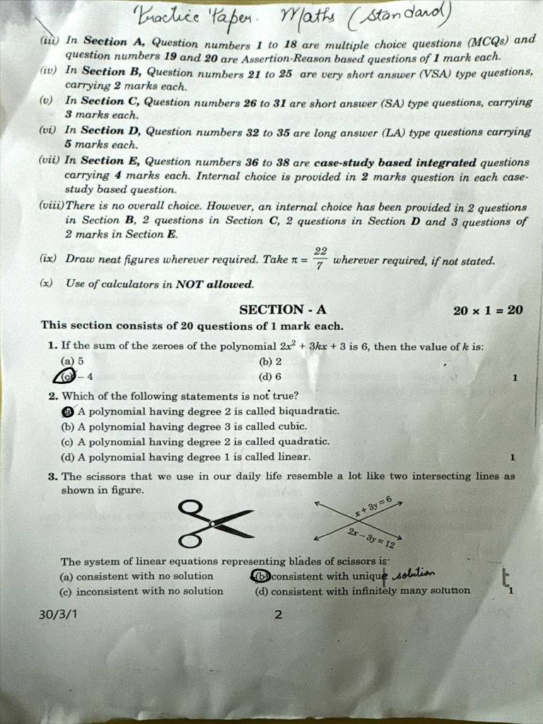 Diva Pre Board - 2 Maths | PDF | Mathematics | Applied Mathematics