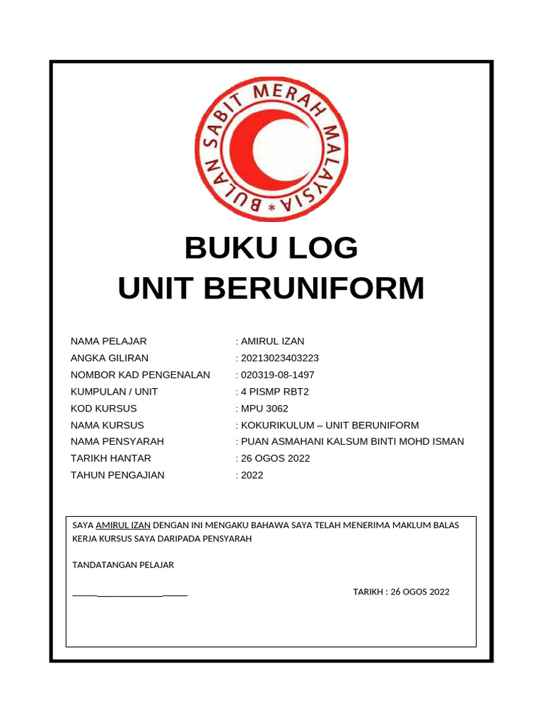 Buku Log | PDF