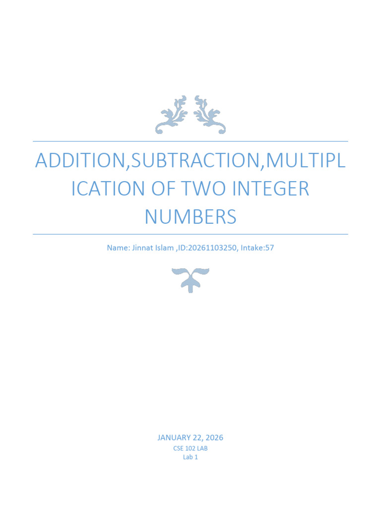 Cse 102 (Lab 1) - Merged | PDF