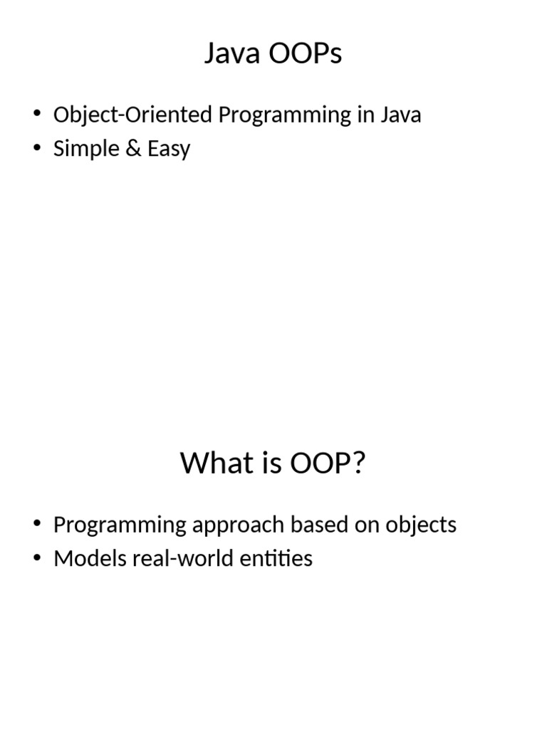 Java OOPs Presentation | PDF