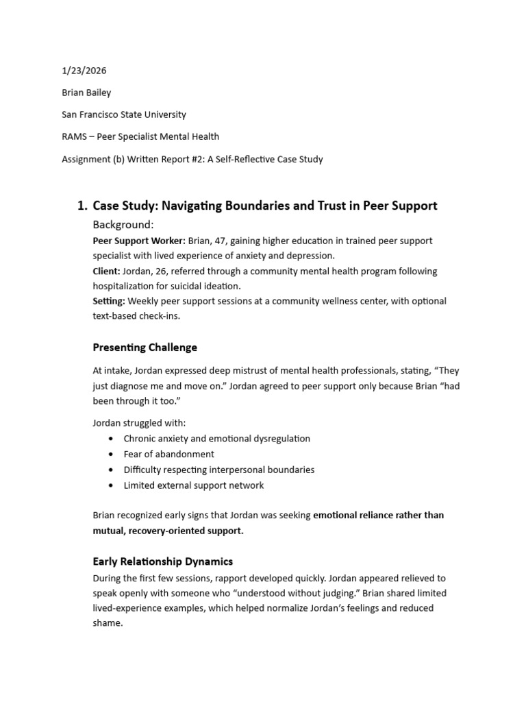 2026 RAMS - A Self-Reflective Case Study | PDF | Empathy | Mental Health