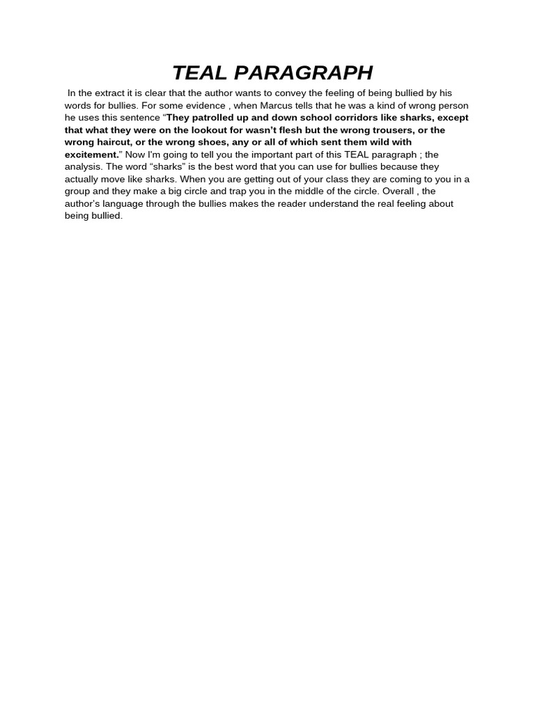 Teal Paragraph | PDF