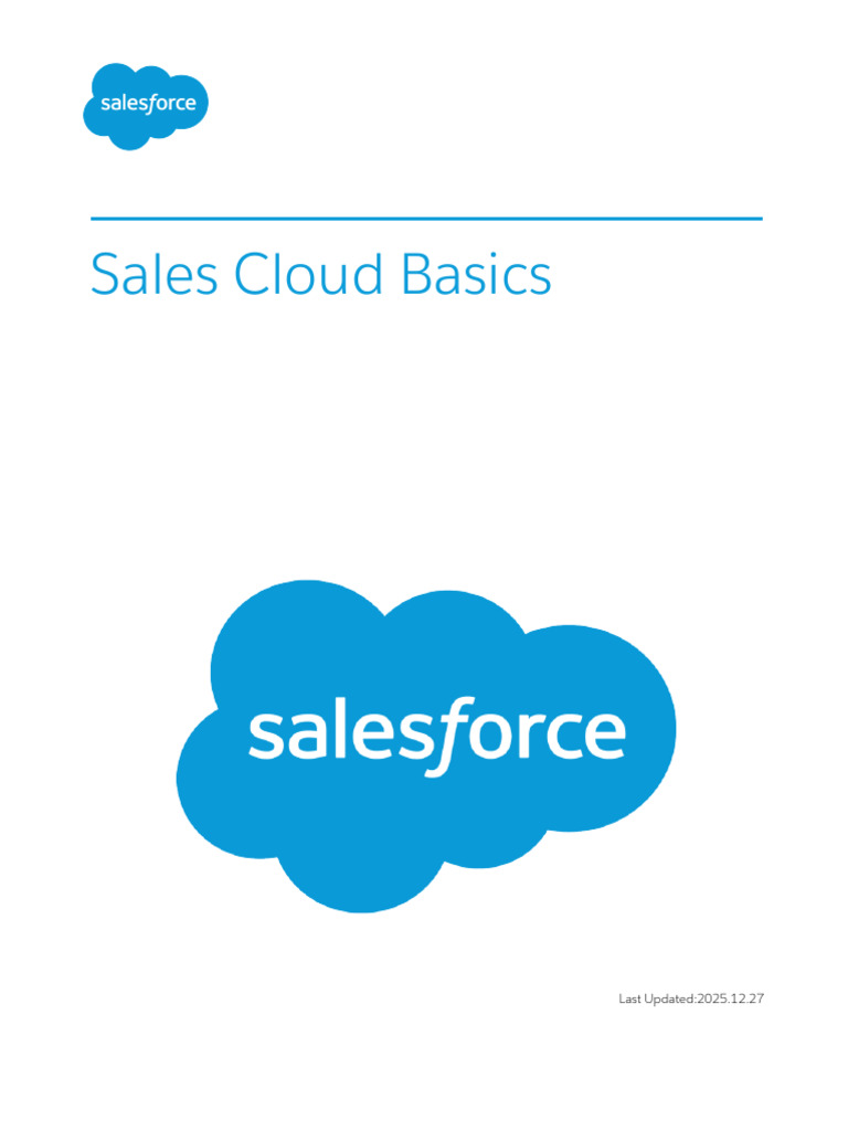 5-Sales Cloud Basics 12-27-2025 | PDF | Sales | Cloud Computing