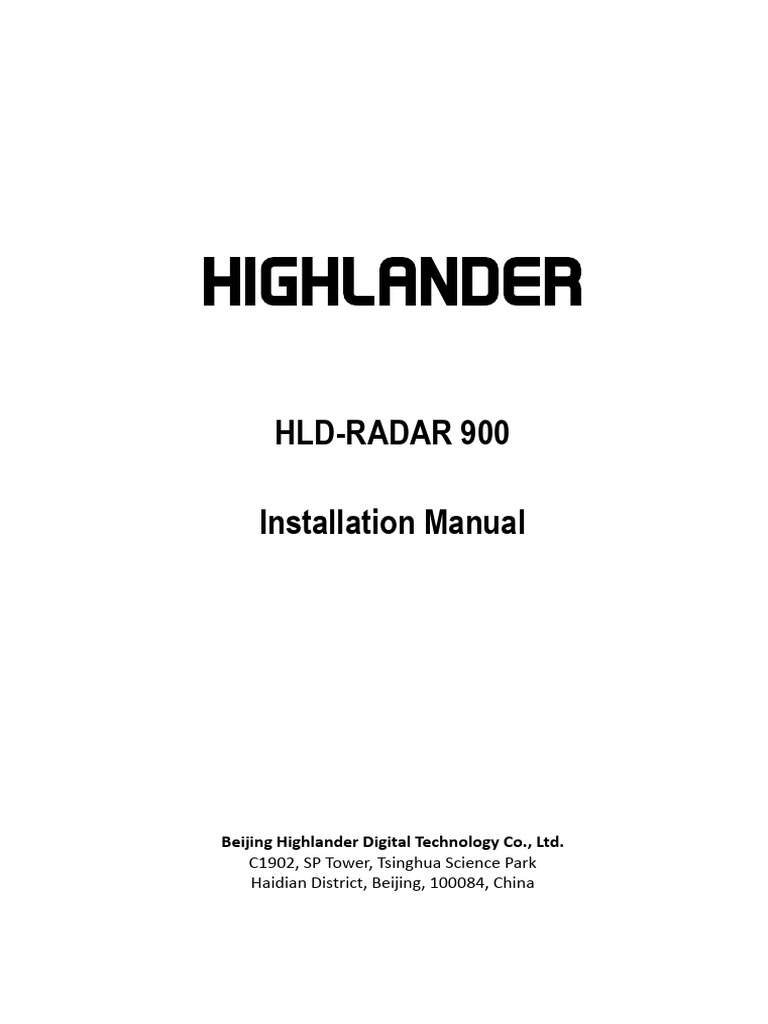HLD-RADAR 10000 Installation Manual-2 | PDF | Navigation | Radio