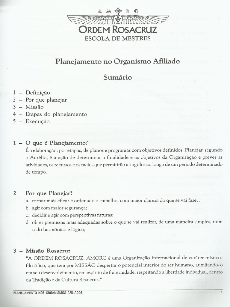 Escola de Mestres Planejamento Nos Oas | PDF