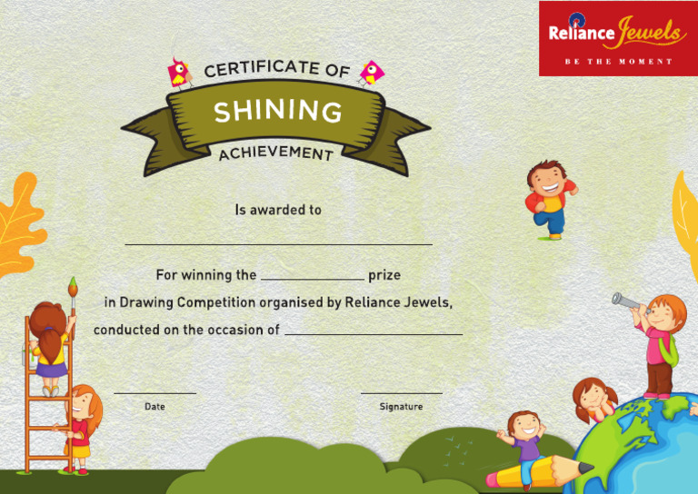 Certificate A4 Drawing Winner | PDF