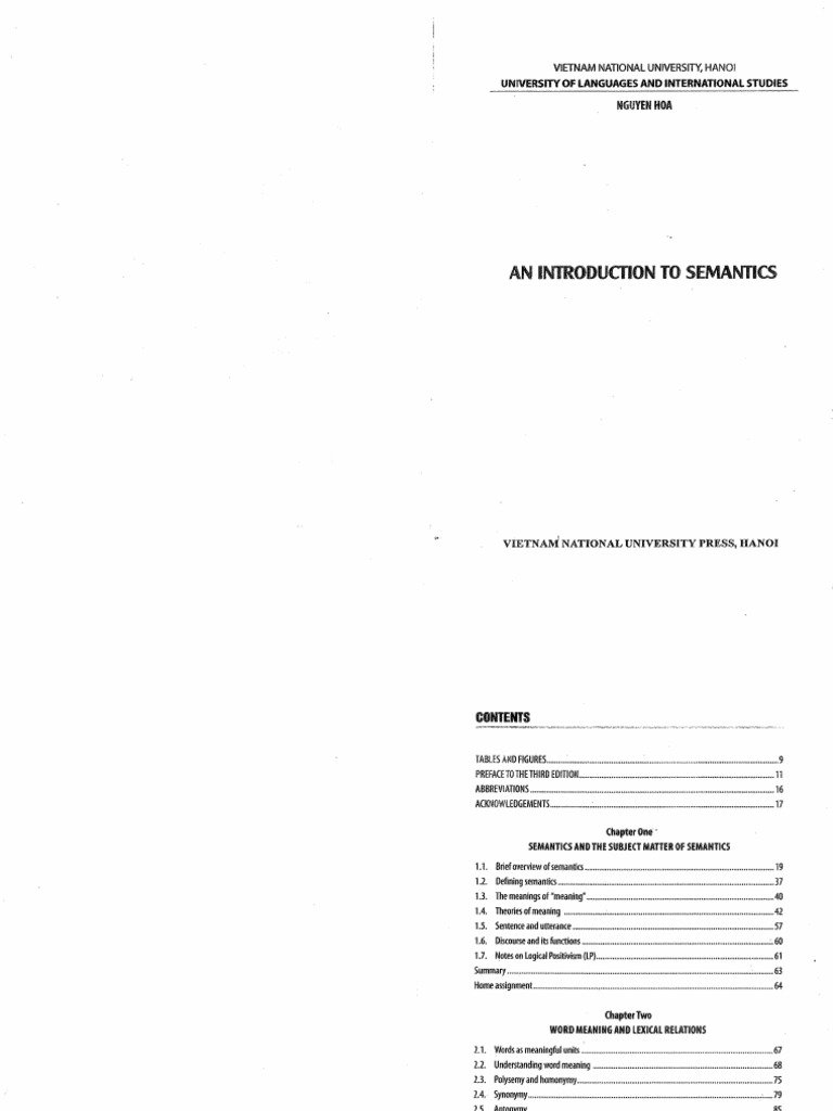 In Introduction To Semantics | PDF