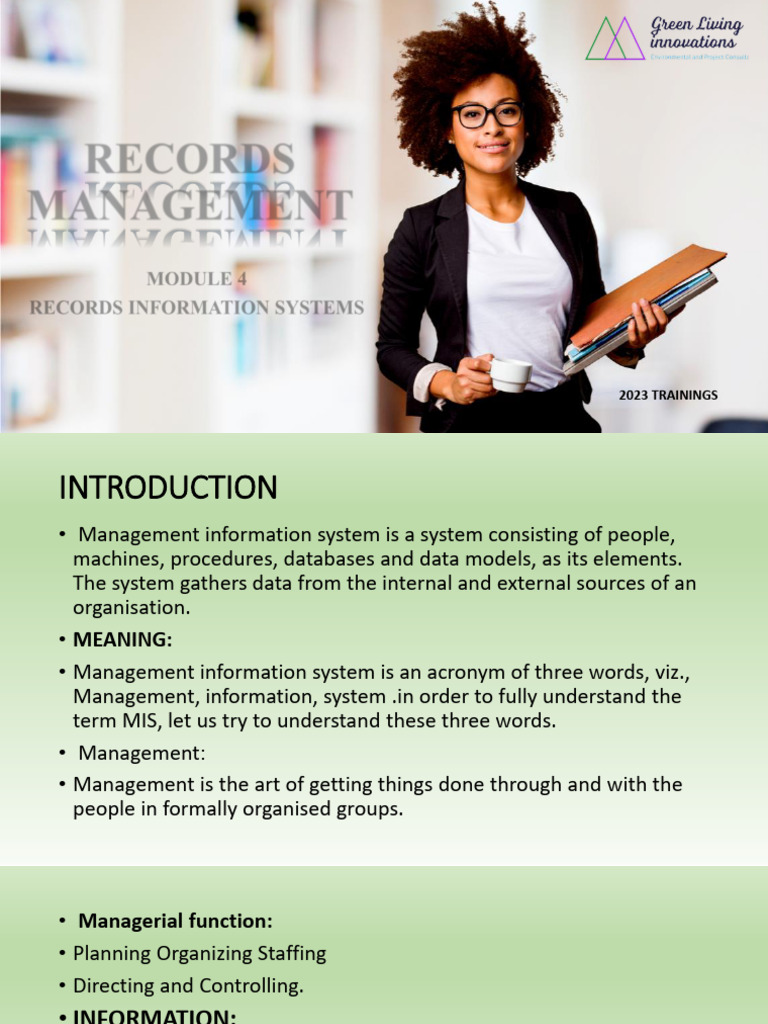 Records Management Module 4 | PDF | System | Information System