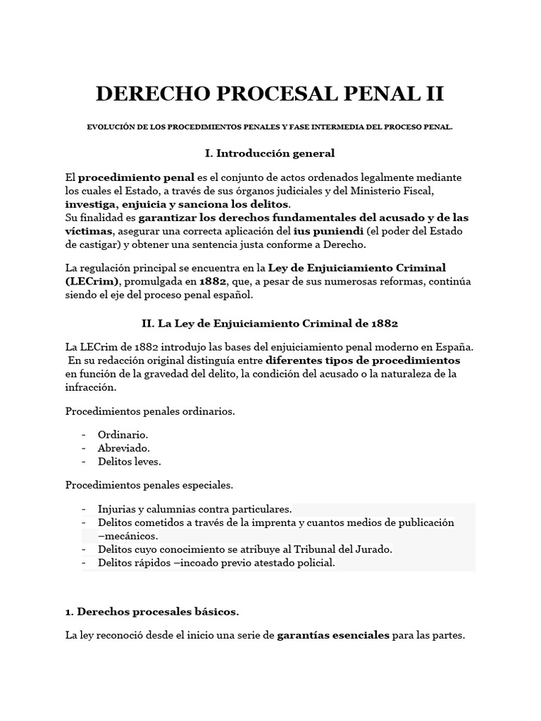Derecho Procesal Penal II PDF | PDF | Perdón | Fiscal