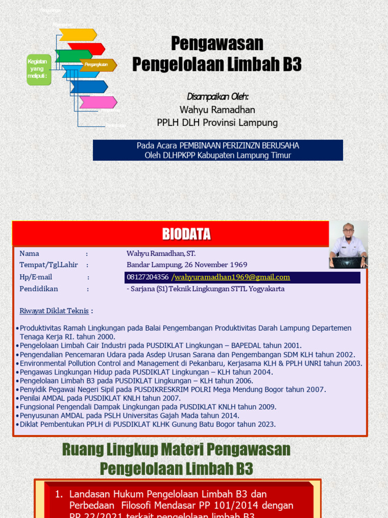Pengawasan Pengelolaan Limbah B3 (Wahyu R) 2025 | PDF
