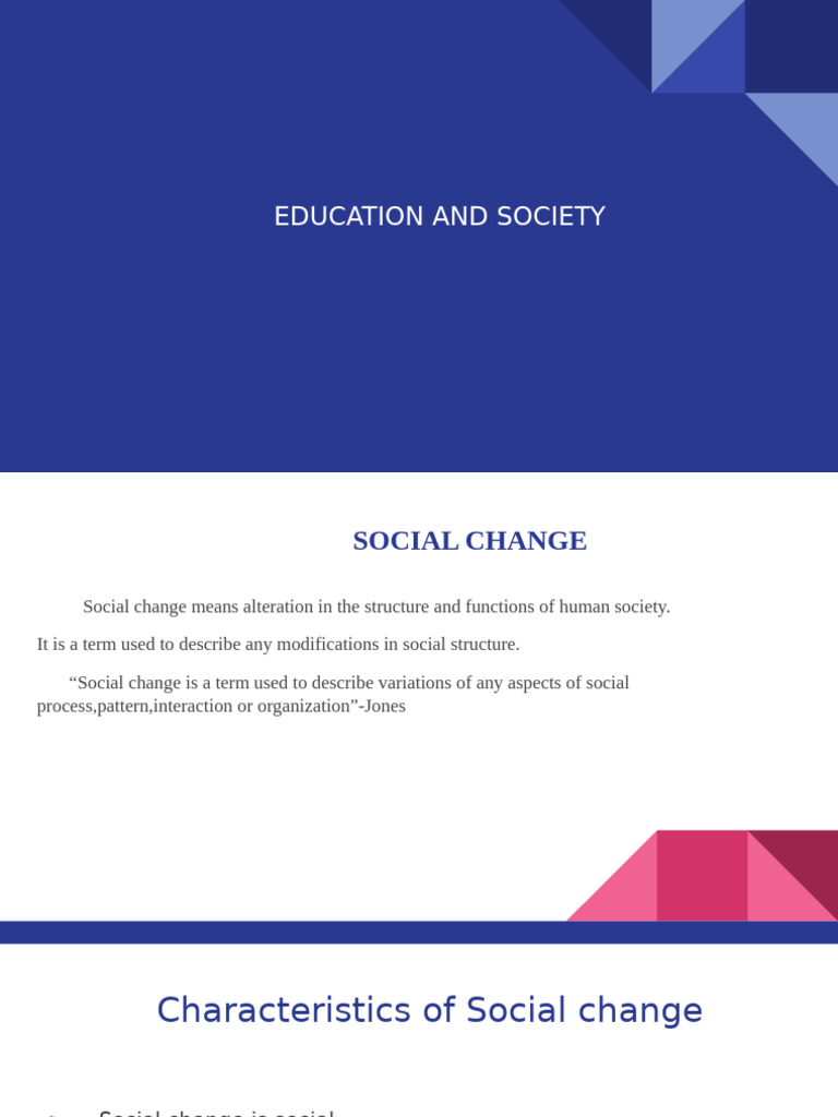 Education and Social Change | PDF