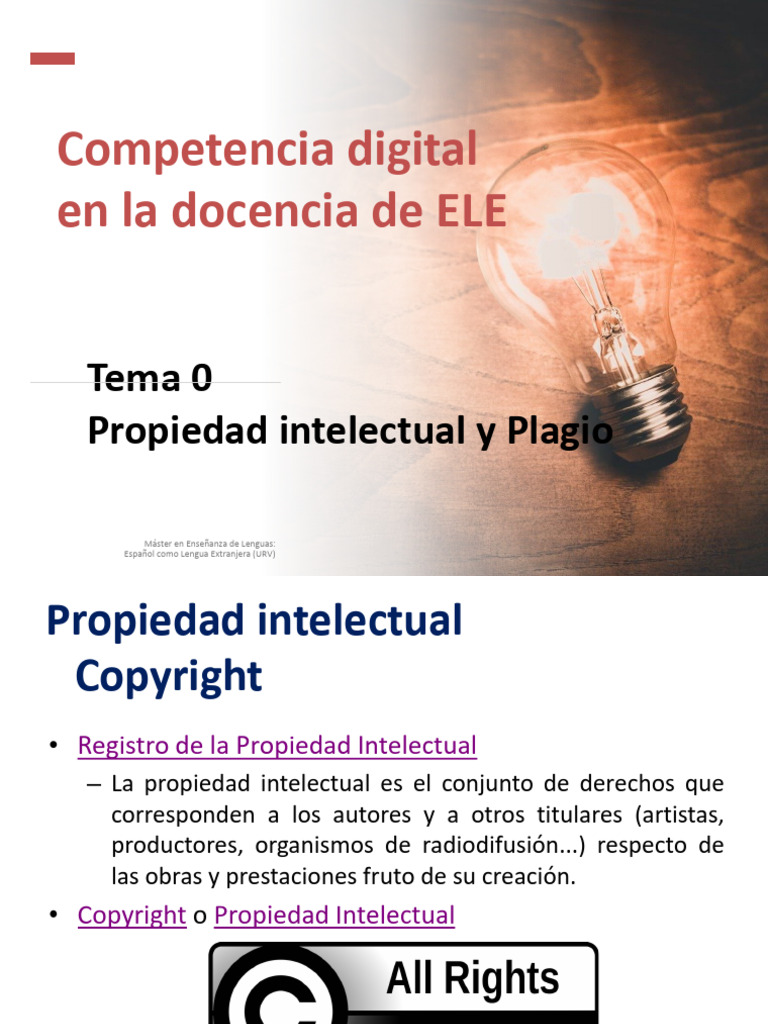 Tema 0 - 2 Propiedad Intelectual y Plagio | PDF | Plagio | Propiedad ...