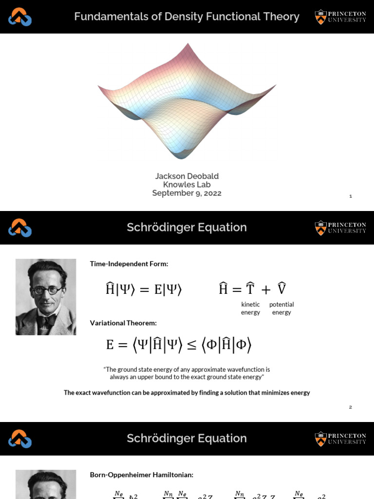 Density Functional Theory Jackson Deobald | PDF | Density Functional ...