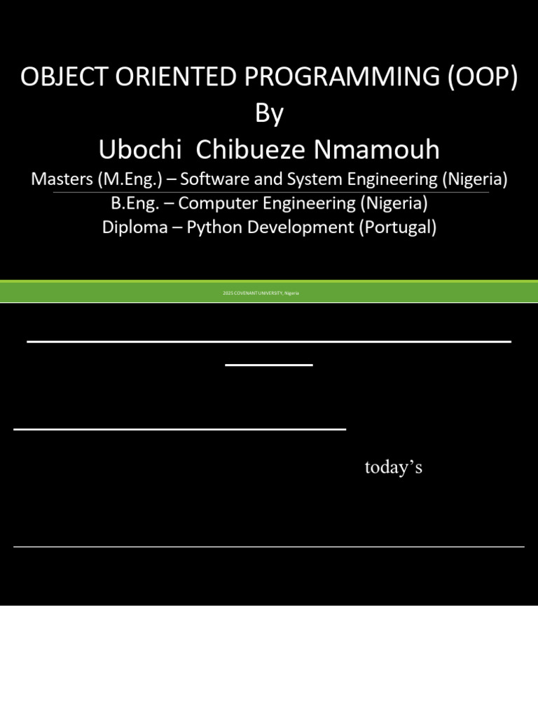 Oop - Object Oriented Programming | PDF | Object Oriented Programming ...
