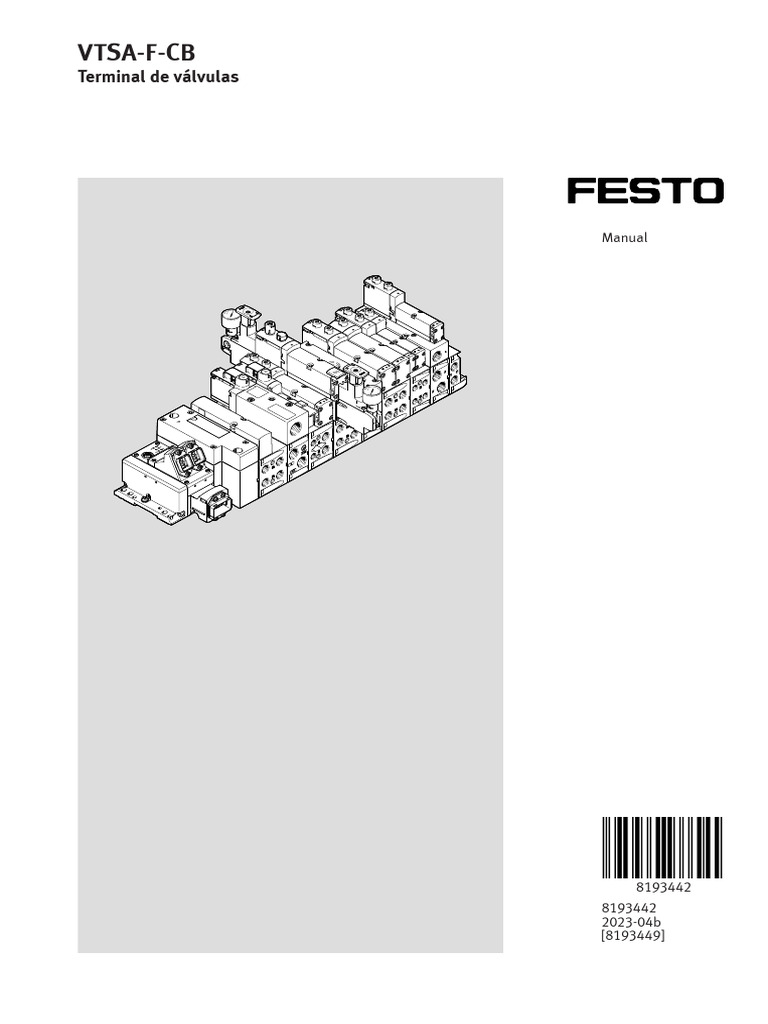 VTSA-F-CB-Festo | PDF | Válvula | Tubo de vácuo