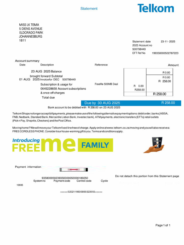 LKTelkom Invoice 336038748 351 Convert - PDF Print | PDF