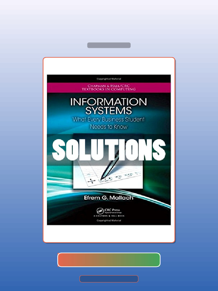 Information Systems What Every Business Student Needs to Know 1st ...