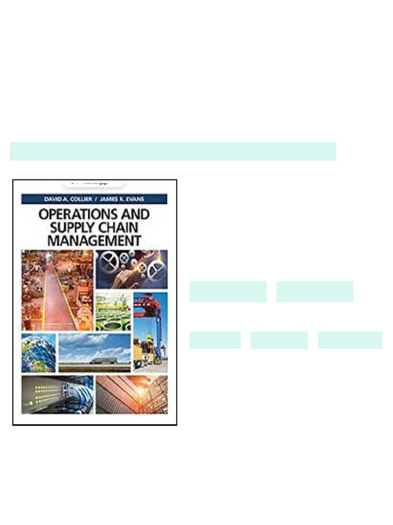 Test Bank for Operations and Supply Chain Management, 1st Edition ...