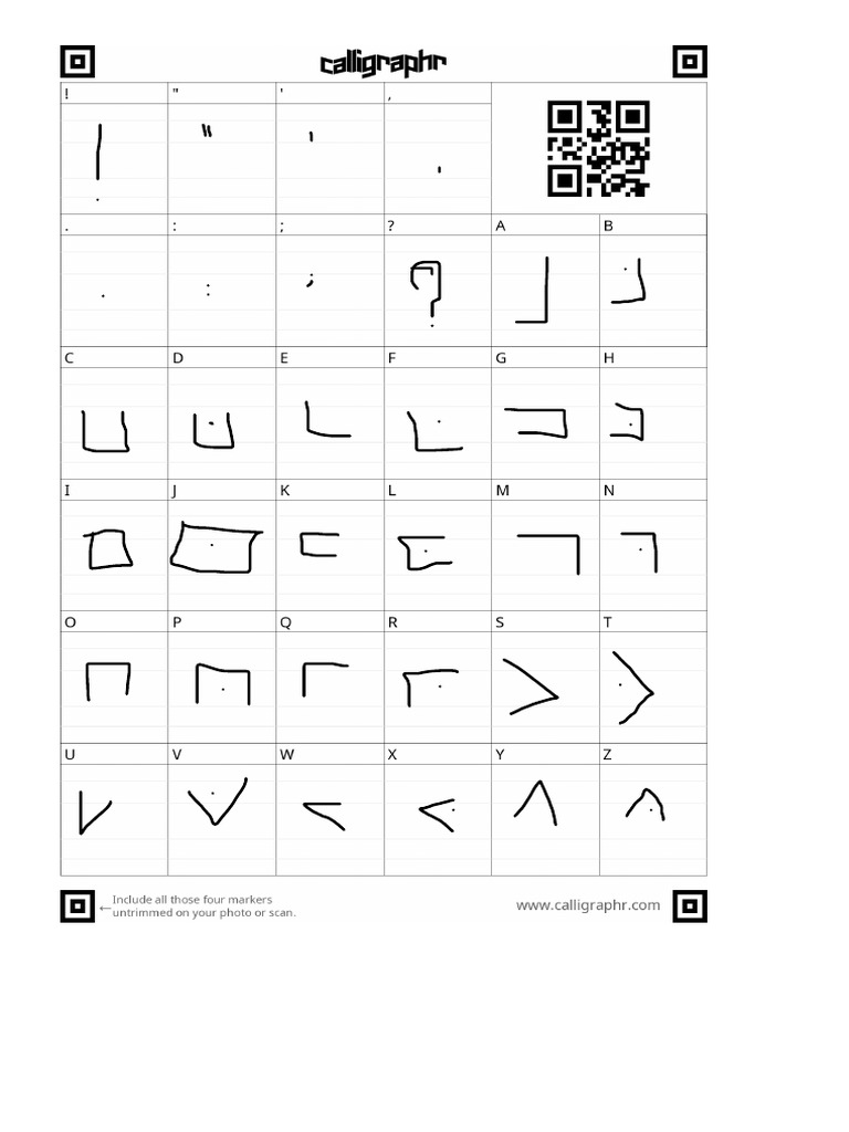 Calligraphr Template | PDF
