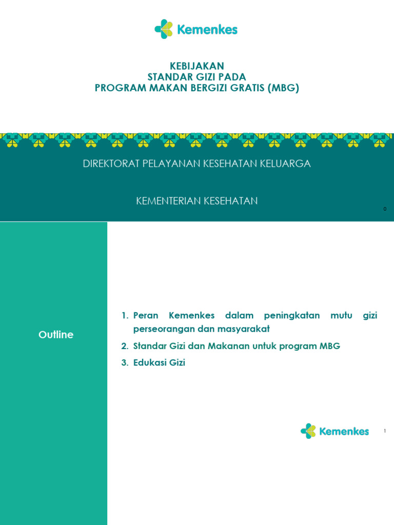 OK - Materi 1. Kebijakan Standar Gizi Pada Program MBG | PDF