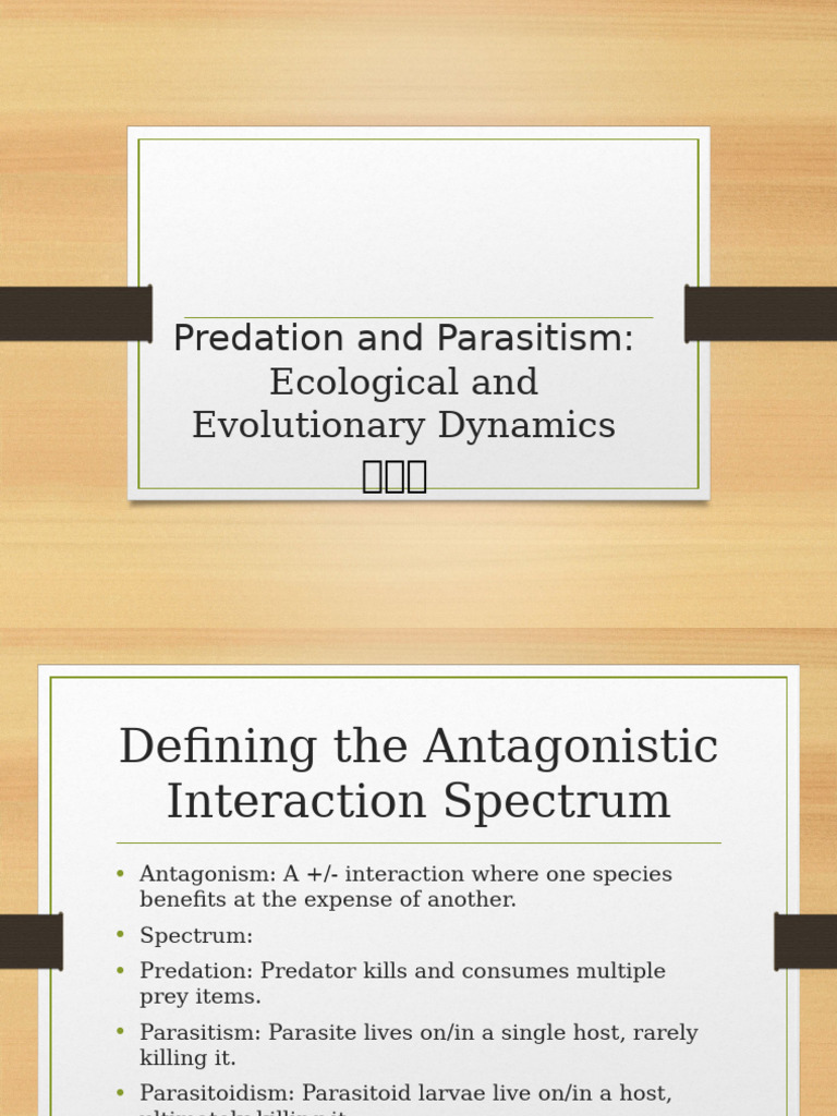Predation and Parasitism Complete MPhil Presentation | PDF | Predation ...