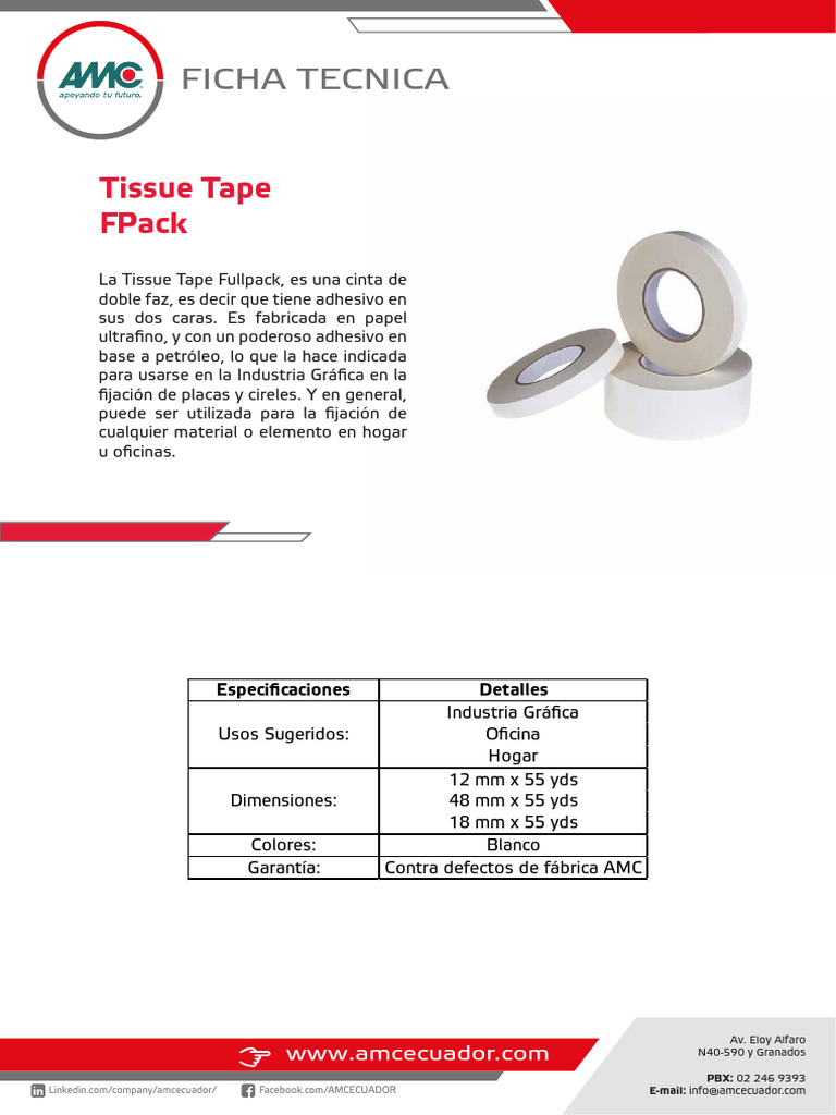 FormatNew Tissue Tape Sin Esponja FPack Compressed | PDF