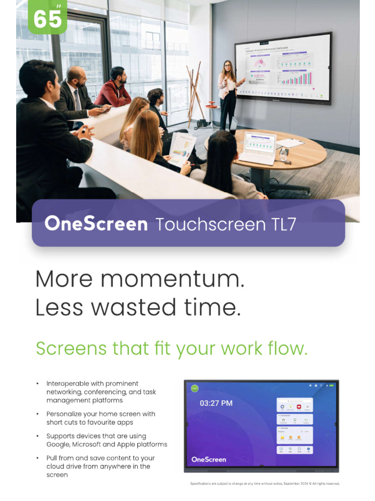 Onescreen TL7 65 B | PDF