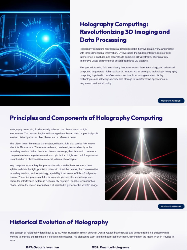 Holography Computing | PDF | Holography | Virtual Reality