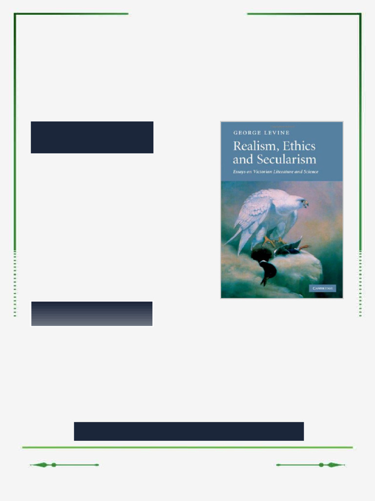 Realism Ethics and Secularism Essays on Victorian Literature and ...