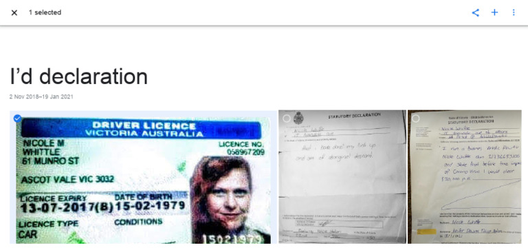 I'd Declaration - Google Photos | PDF