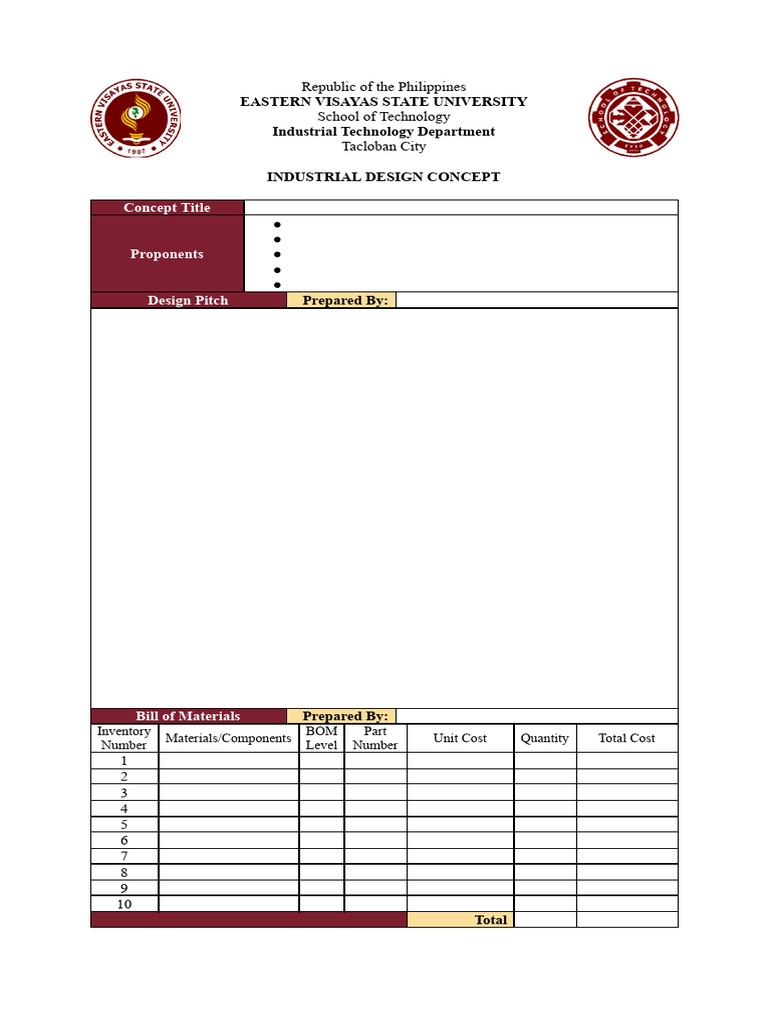 Industrial Design Concept Format 2025 - 030437 | PDF