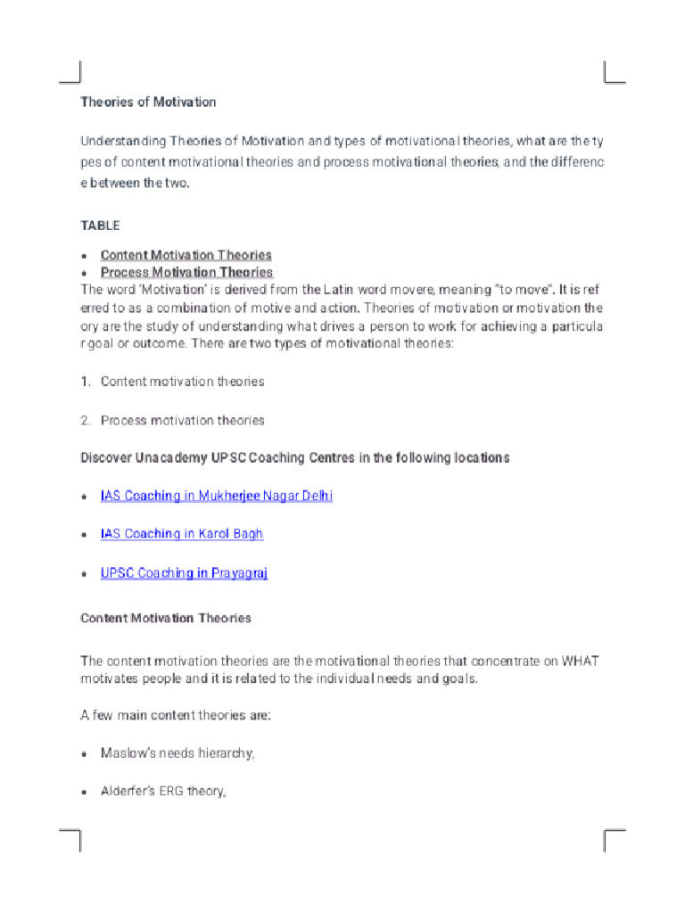 Theories of Motivation - Phoenix | PDF