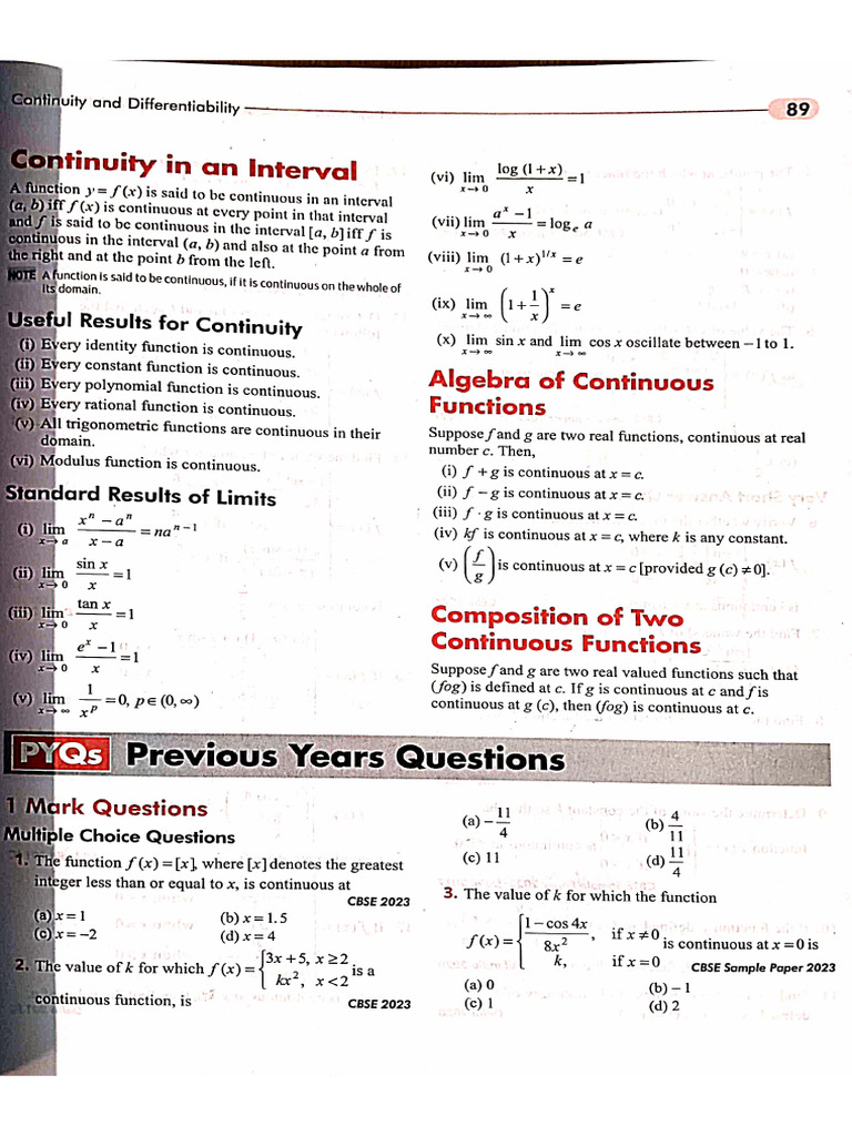 Cont and Diff | PDF
