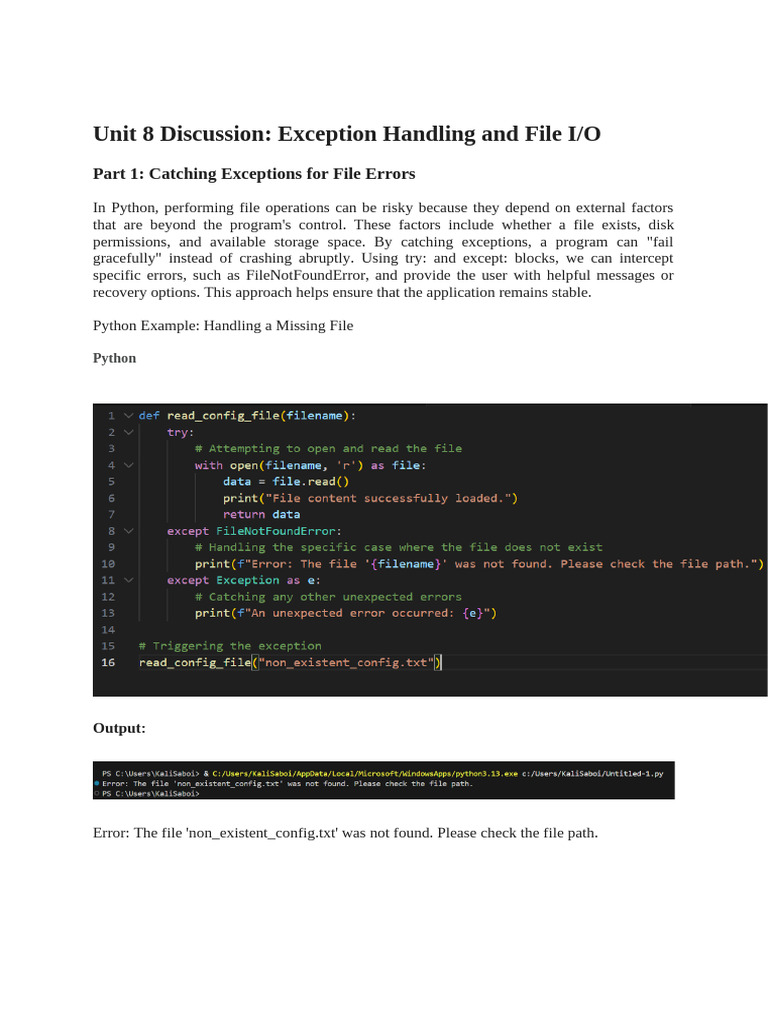 CS 1101-01 - AY2026-T2 - Unit 8 Discussion | PDF | Computer File ...