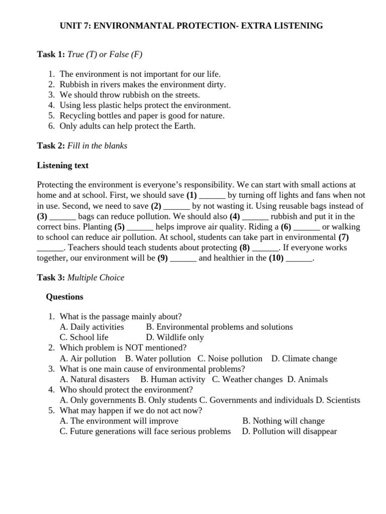 Unit 7 Extra Listening | PDF