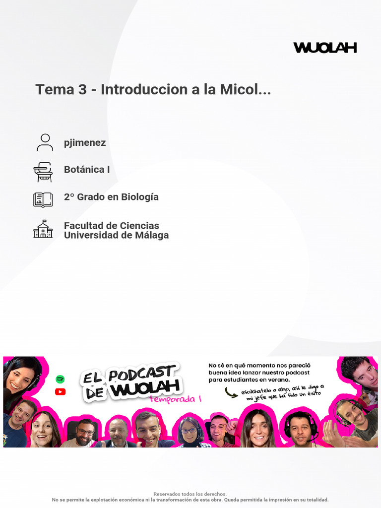 Wuolah-free-Tema 3 - Introducción a La Micología | PDF
