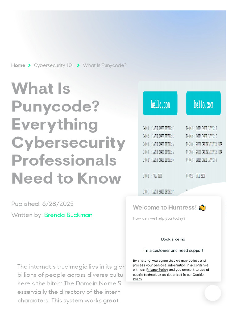 Exploiting Punycode - Huntress | PDF | Phishing | Cyberspace