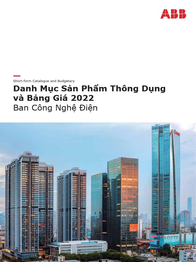 Catalogue Bang Gia Thiet Bi Dien Trung The Abb 2022 | PDF