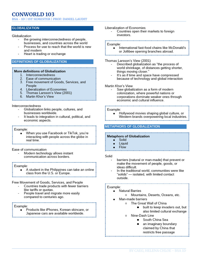 Conworld 103 - Midterms | PDF | God | Jesus