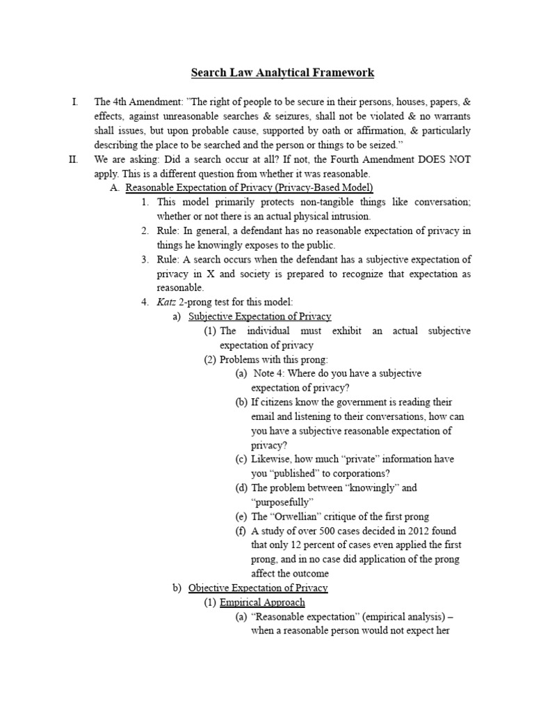 Updated Criminal Procedure Outline | PDF | Search Warrant | Probable Cause