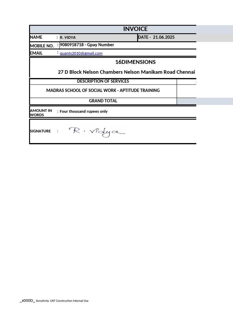 Invoice Format | PDF