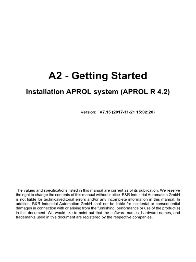 APROL R42 A2 GettingStarted 001 | PDF | Linux | Computer Cluster