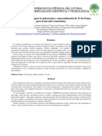 Proyecto de Inversión para La Elaboracion y Comercializacion de Té de Frutas