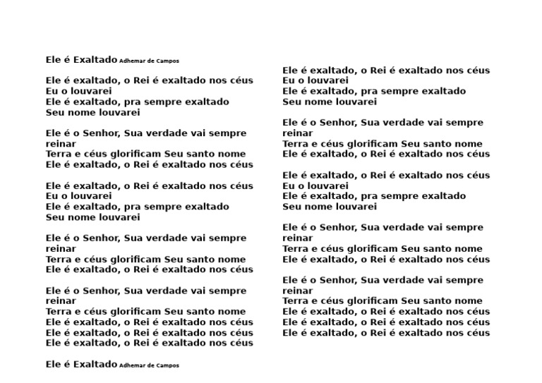 Ele É Exaltado Adhemar de Campos | PDF