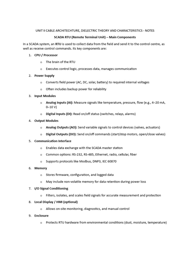 SCADA - Unit 2 | PDF | Transformer | Programmable Logic Controller