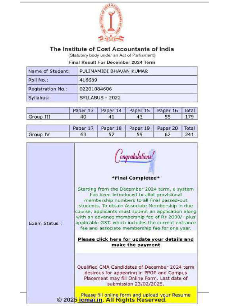 Mark Sheet | PDF